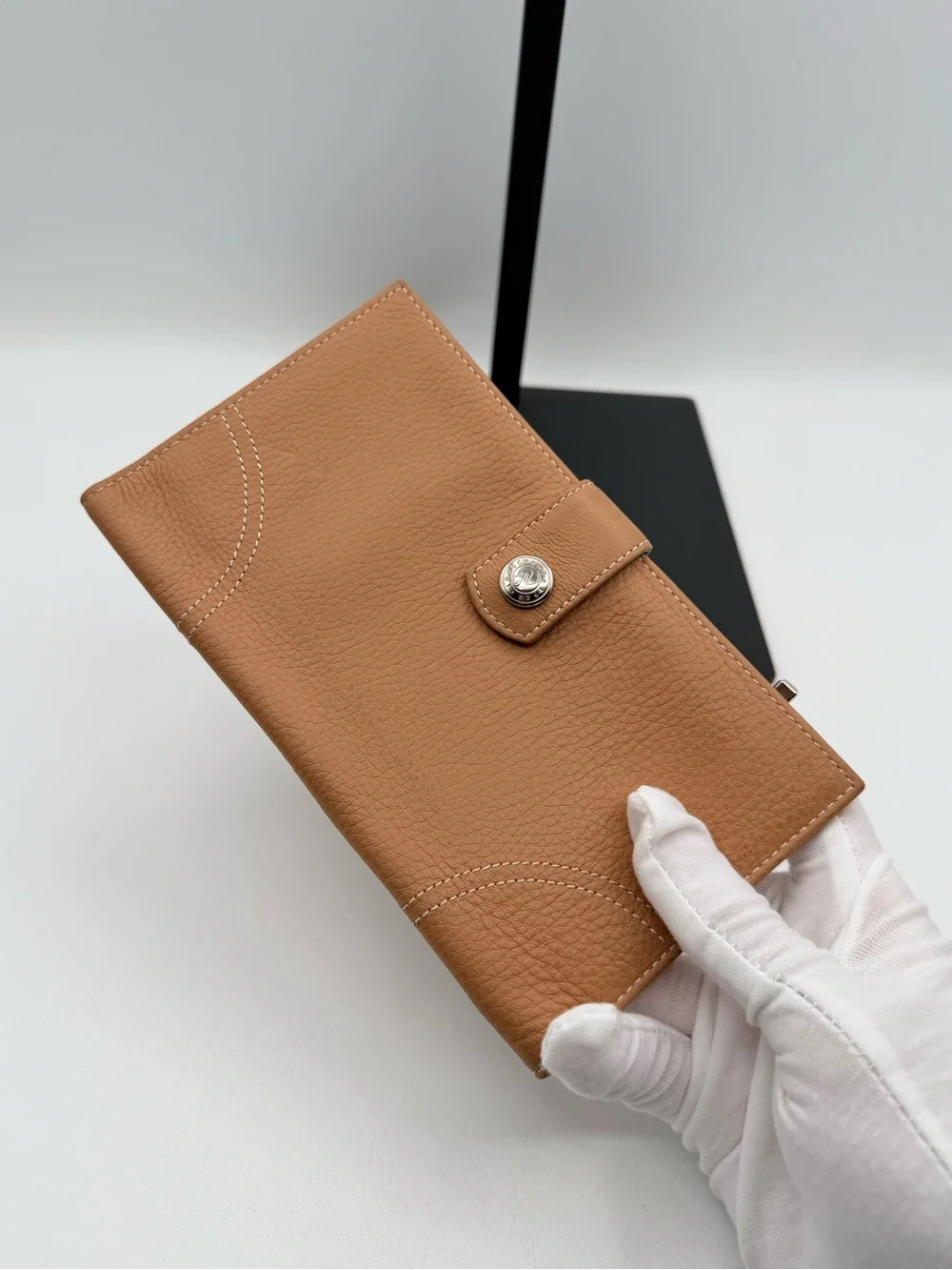 LongChamp Pebbled Leather Wallet